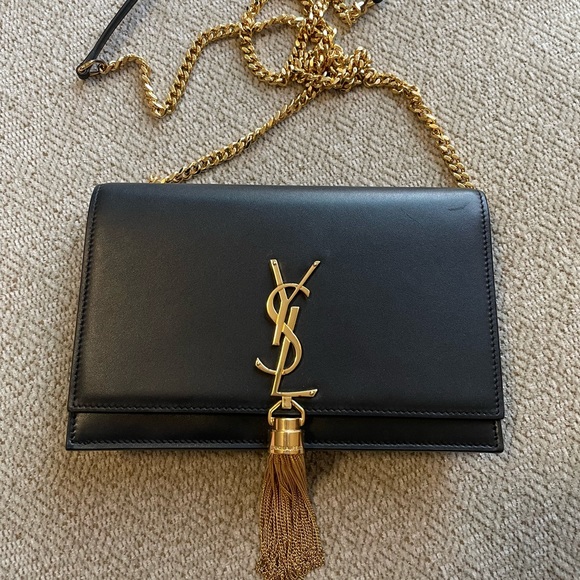 SAINT LAURENT MONOGRAM KATE CHAIN WALLET WITH TASSEL IN SMOOTH CALFSKIN - Picture 4 of 14